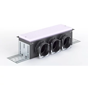 CLD-P rácsfogadó ház oldalsó 115 mm - 3 x Ø 75 mm