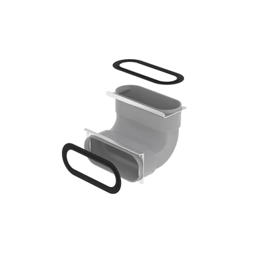 Függőleges könyök - lapos 51 mm