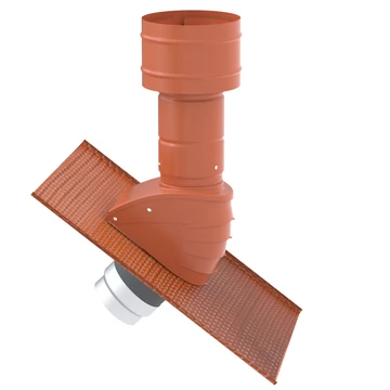 Tetőkivezető ferde tetőhöz - Ø 125 mm, Téglavörös